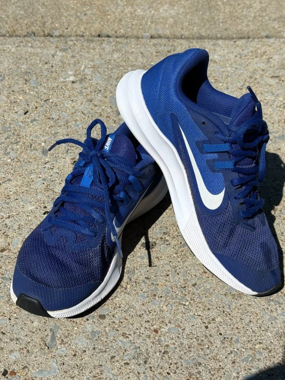 Nike Downshifter 9 GS 4Y Blue White Running Sneakers Sporty Y2K Athleisure 4104